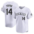 C.Rockies #14 Ezequiel Tovar Player White Limited Home Edoa Stitched Jerseys