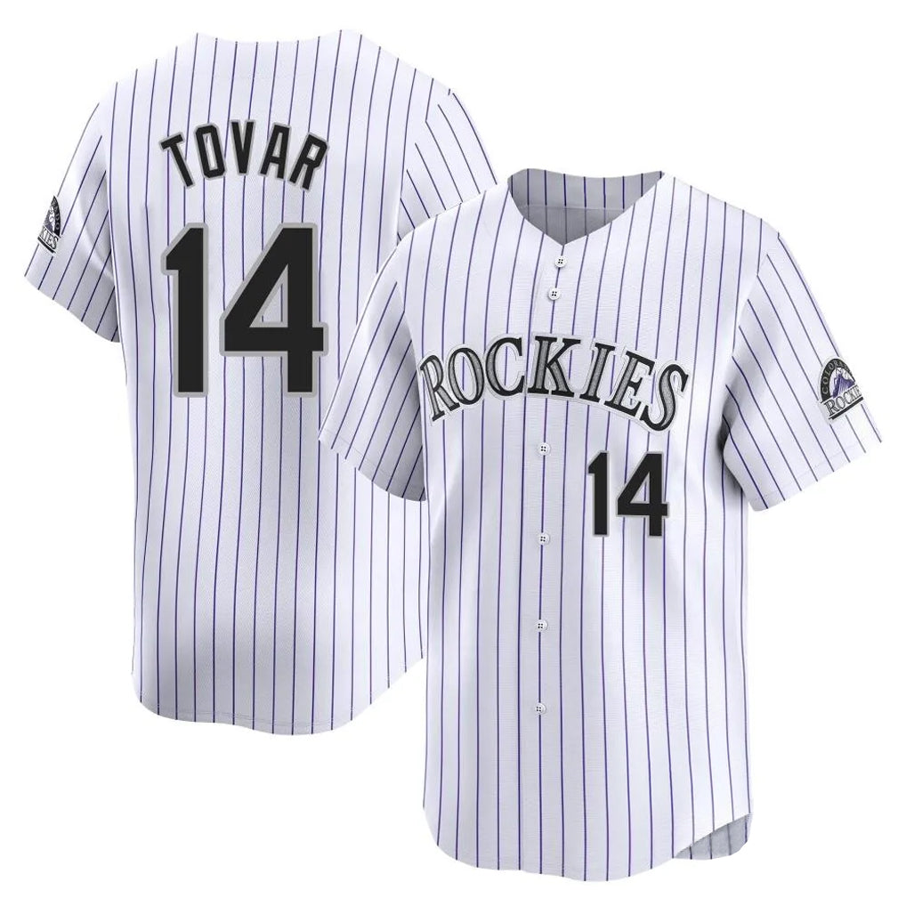 C.Rockies #14 Ezequiel Tovar Player White Limited Home Edoa Stitched Jerseys
