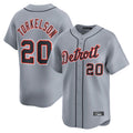 D.Tigers #20 Spencer Torkelson Player Gray Home Limited Edoa Stitched Jerseys