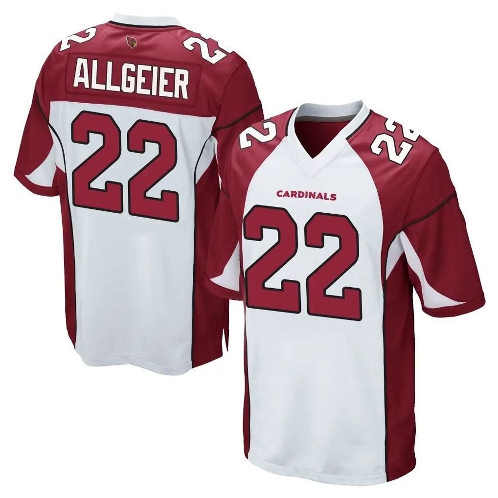 A.Cardinals #22 Tyler Allgeier Player White Cardinal Home Game Edoa Stitched Jerseys