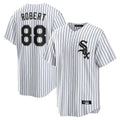 C.White Sox #88 Luis Robert Jr Player White Stripe Home Game Edoa Stitched Jerseys