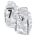 A.Cardinals #7 Jacoby Brissett Player Arctic Camo Limited Salute to Service Pullover Hoodies Game Edoa Stitched Jerseys