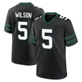 NY.Jets #5 Garrett Wilson Player Black Legacy Home Game Edoa Stitched Jerseys