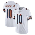 C.Bears #10 Luther Burden III Player White Vapor Untouchable Limited Home Game Edoa Stitched Jerseys