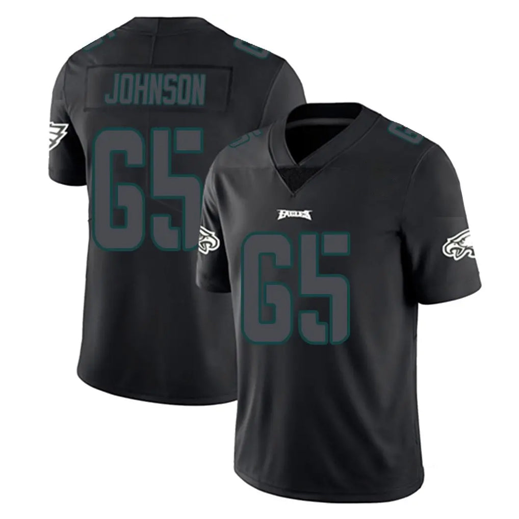 P.Eagles #65 Lane Johnson Player Limited Black Impact Home Game Edoa Stitched Jerseys
