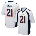 D.Broncos #21 Riley Moss Player White Game Edoa Stitched Jerseys