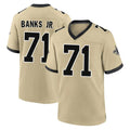NO.Saints #71 Kelvin Banks Jr. Player Gold Home Game Edoa Stitched Jerseys