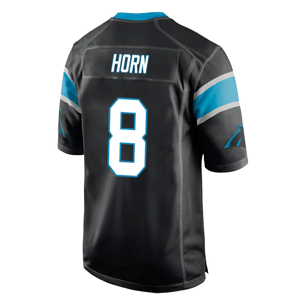 C.Panthers #8 Jaycee Horn Player Black Game Edoa Stitched Jerseys