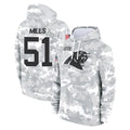 C.Panthers #51 Sam Mills Player Arctic Camo Salute to Service Pullover Hoodies Limited Game Edoa Stitched Jerseys
