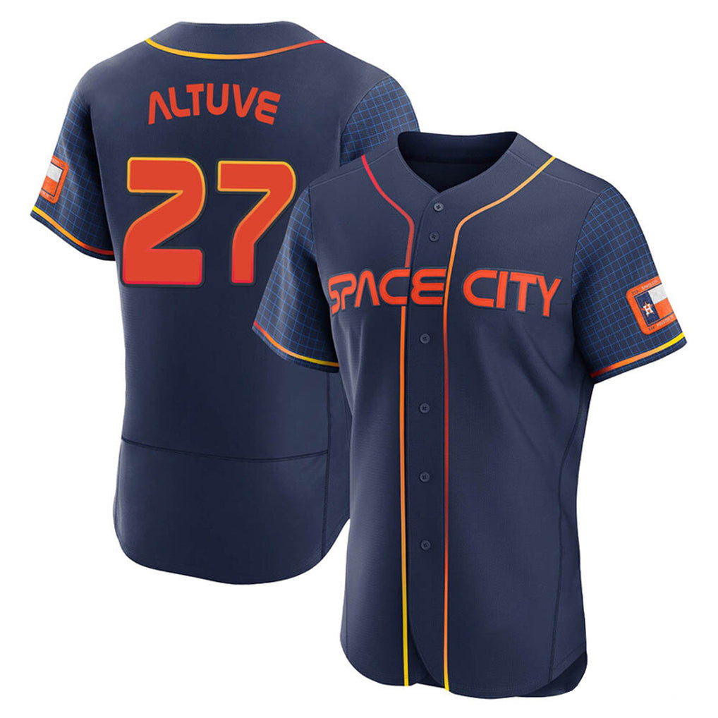 H.Astros #27 Jose Altuve Player Navy City Connect Limited Elite Home Edoa Stitched Jerseys