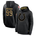 IN.Colts #99 DeForest Buckner Player Black Salute to Service Hoodies Limited Game Edoa Stitched Jerseys
