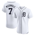 D.Tigers #7 Kevin McGonigle Player White Limited Elite Home Edoa Stitched Jerseys