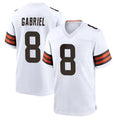C.Browns #8 Dillon Gabriel Player White Home Game Edoa Stitched Jerseys