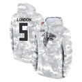 A.Falcons #5 Drake London Player Camo Arctic Salute to Service Hoodies Limited Edoa Stitched Jerseys