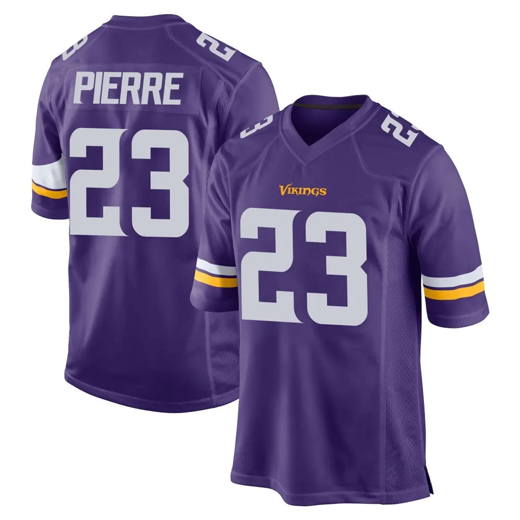 M.Vikings #23 James Pierre Player Purple Home Game Edoa Stitched Jerseys
