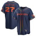 H.Astros #27 Jose Altuve Player Navy City Connect Home Game Edoa Stitched Jerseys