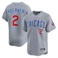C.Cubs #2 Nico Hoerner Player Gray Road Limited Home Edoa Stitched Jerseys