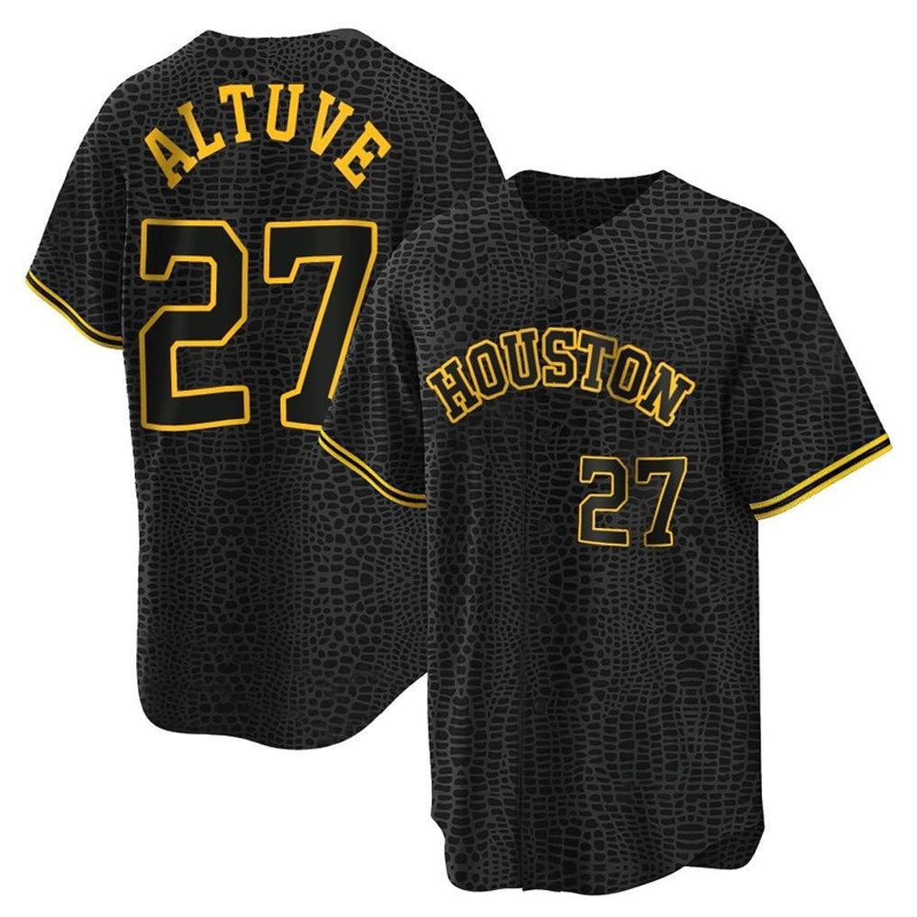 H.Astros #27 Jose Altuve Player Snake Skin City Home Game Edoa Stitched Jerseys