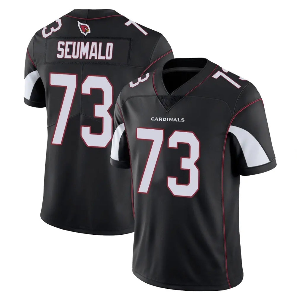 A.Cardinals #73 Isaac Seumalo Player Black Vapor Limited Home Game Edoa Stitched Jerseys