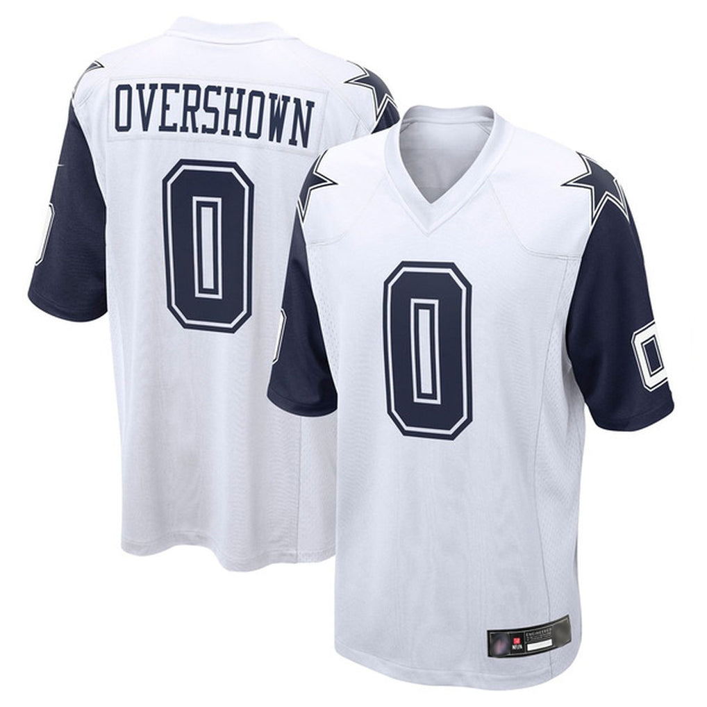 D.Cowboys #0 DeMarvion Overshown Player White-Navy Home Game Edoa Stitched Jerseys