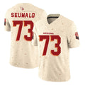 A.Cardinals #73 Isaac Seumalo Player Cream Rivalries Collection Vapor Limited Home Game Edoa Stitched Jerseys