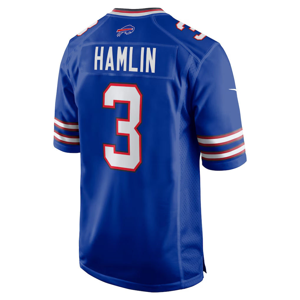B.Bills #3 Damar Hamlin Player Royal Home Game Edoa Stitched Jerseys
