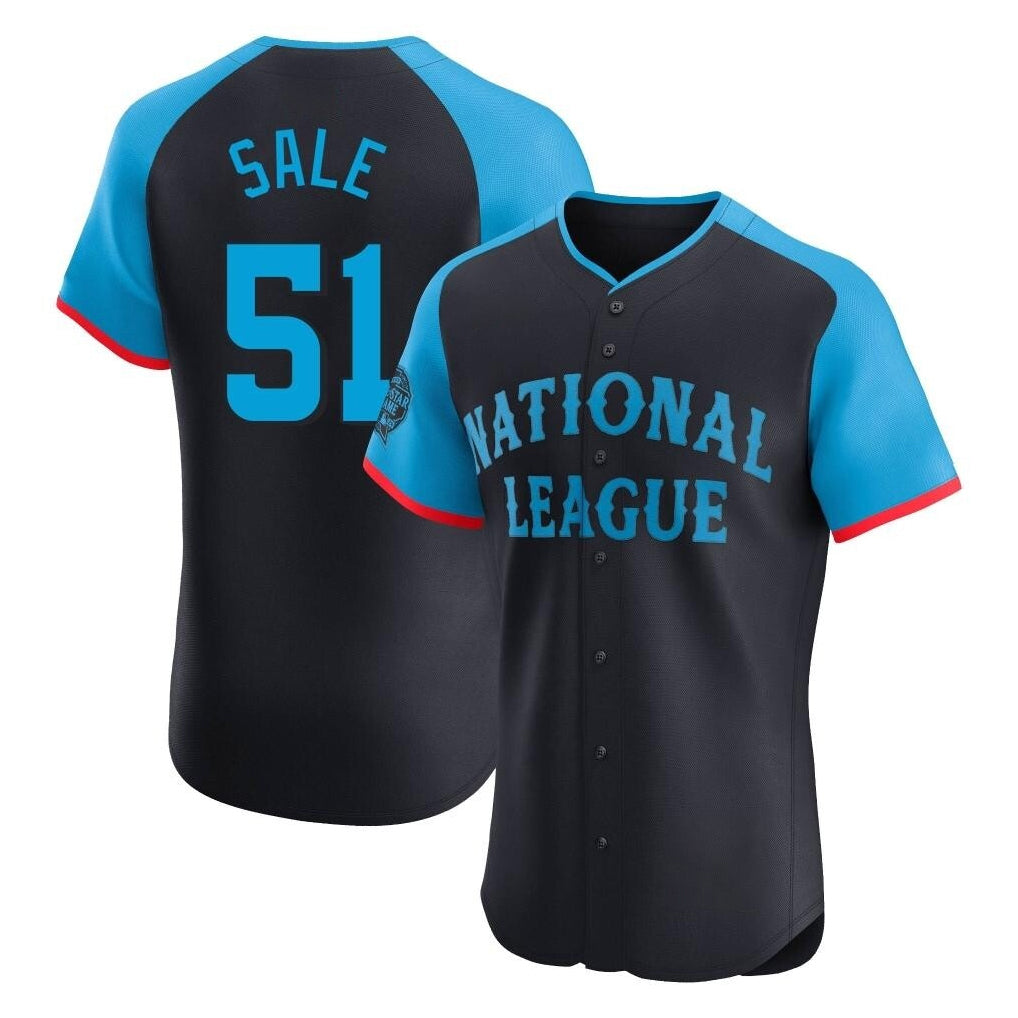 A.Braves #51 Chris Sale Player Navy National League All-Star Limited Elite Game Edoa Stitched Jerseys