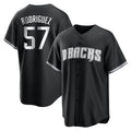 A.Diamondbacks #57 Eduardo Rodriguez Player Black Game Home Edoa Stitched Jerseys
