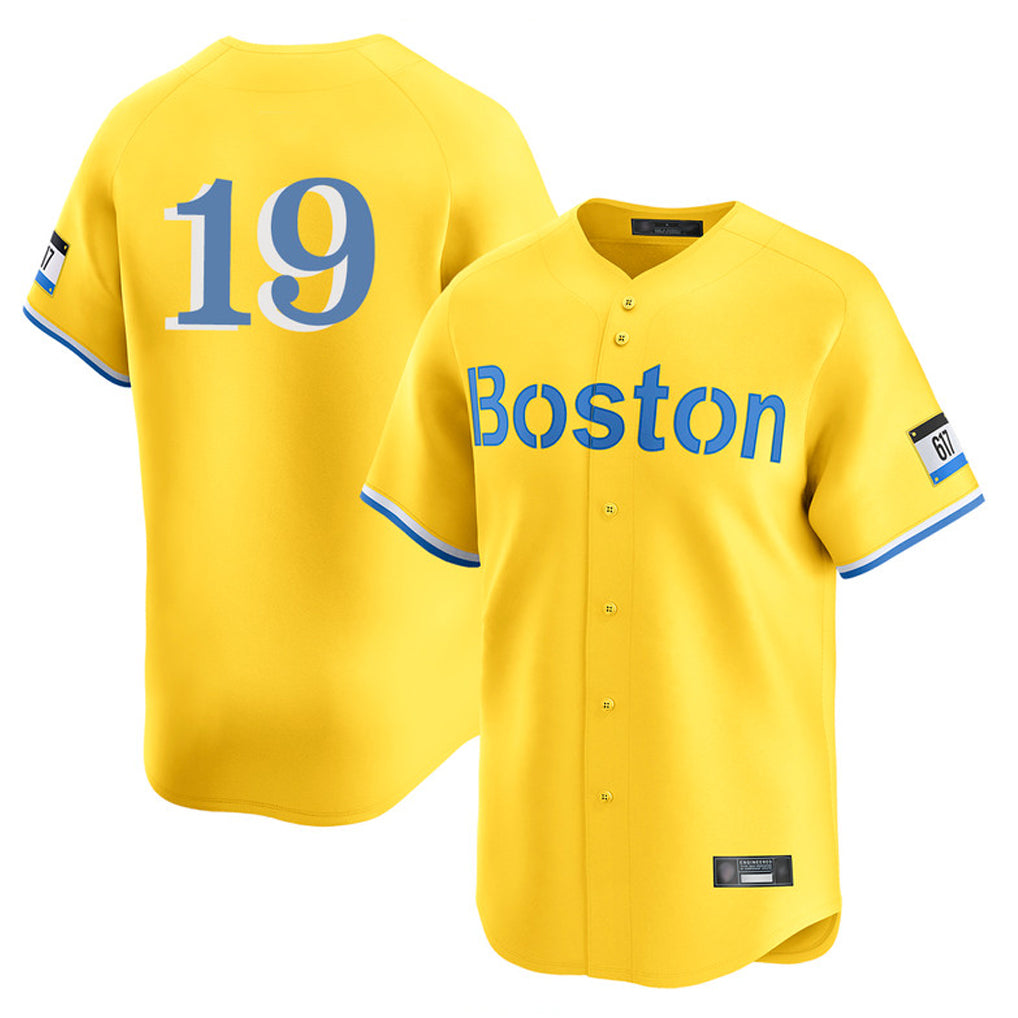 B.Red Sox #19 Roman Anthony Player Yellow Limited Home Game Edoa Stitched Jerseys