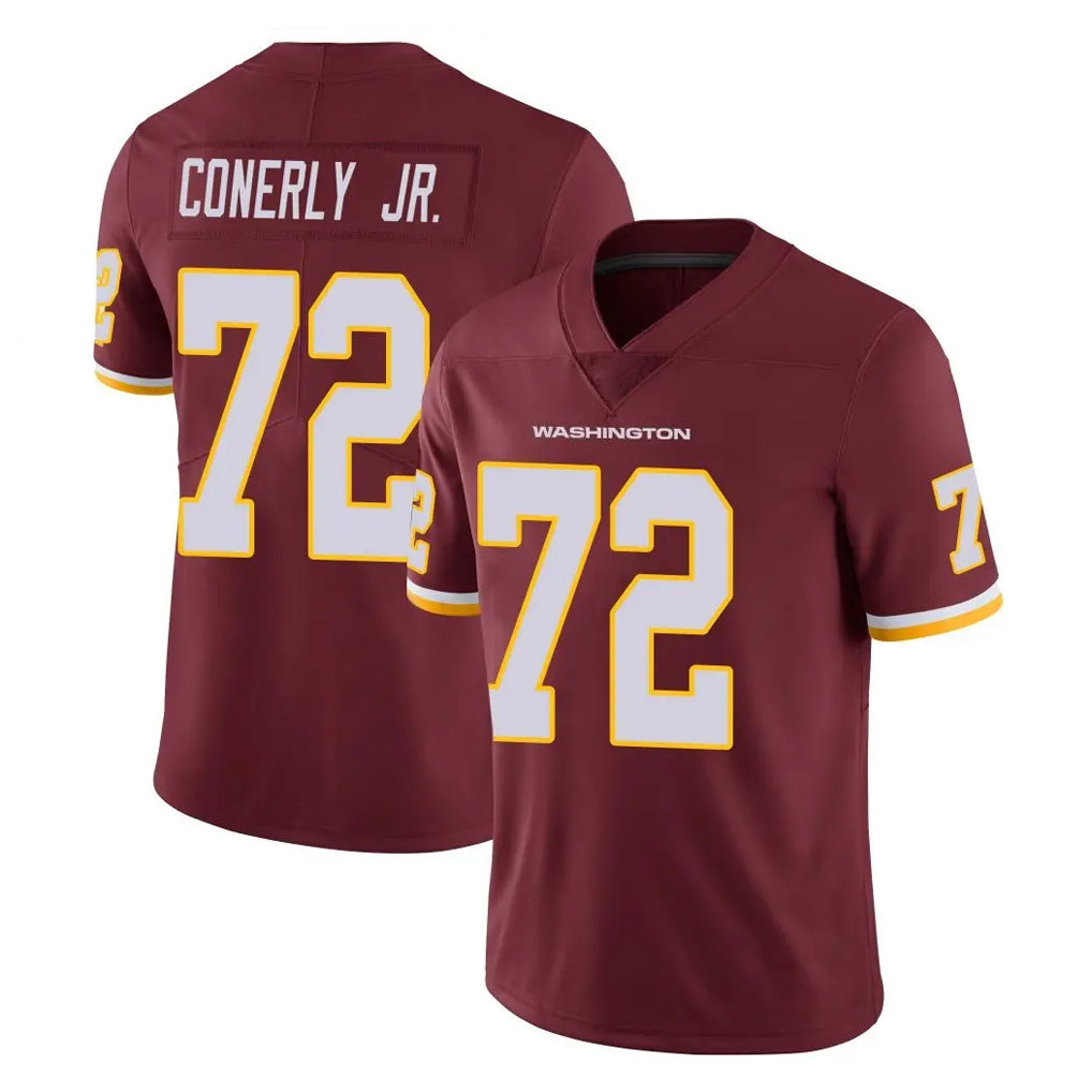 W.Commanders #72 Josh Conerly Jr. Player Burgundy Limited Team Color Vapor Untouchable Home Game Edoa Stitched Jerseys