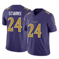 B.Ravens #24 Malaki Starks Player Purple Vapor F.U.S.E. Limited Edoa Stitched Jerseys