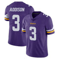 M.Vikings #3 Jordan Addison Player Purple Limited Vapor Untouchable Home Game Edoa Stitched Jerseys