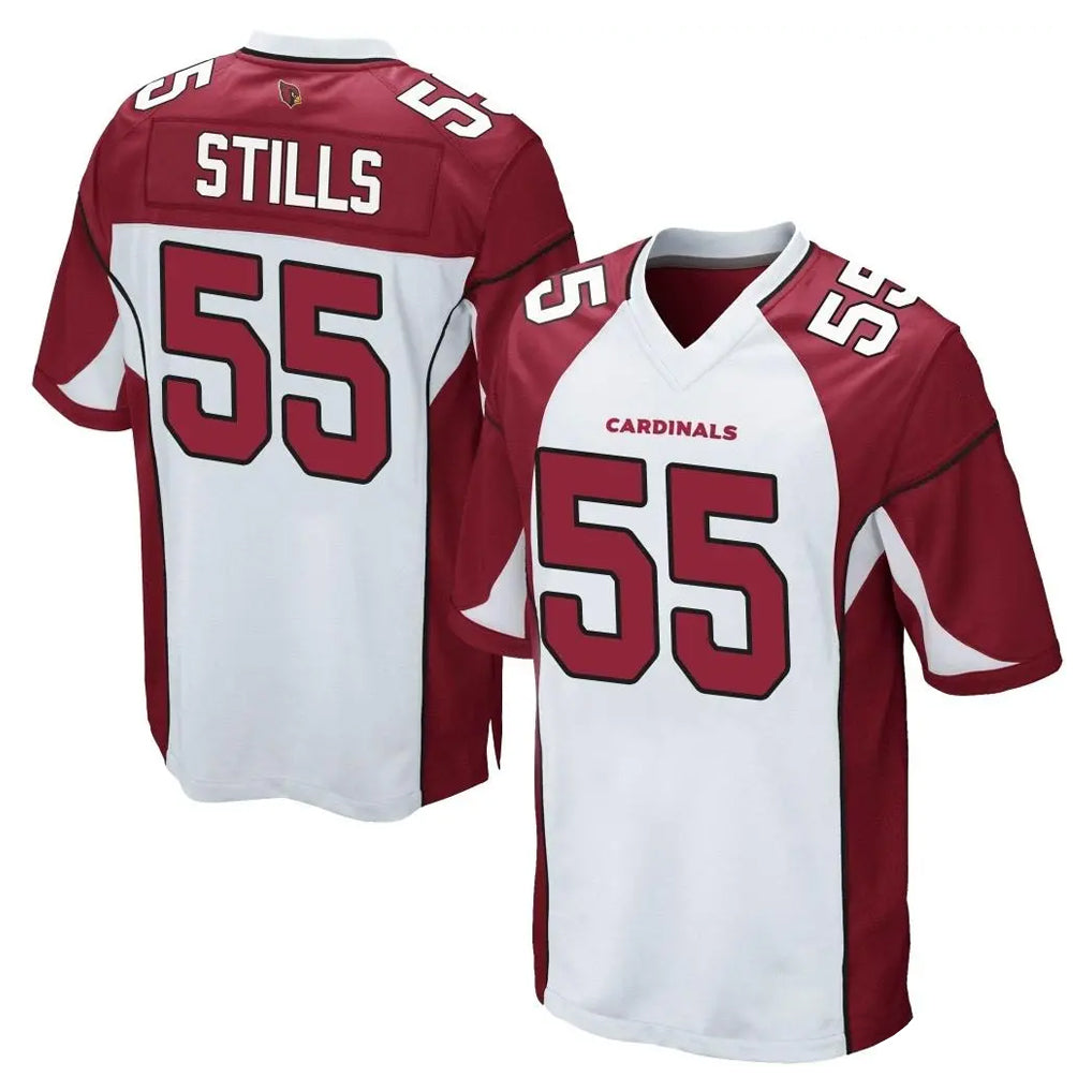 A.Cardinals #55 Dante Stills Player White Cardinal Home Game Edoa Stitched Jerseys