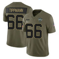NY.Jets #66 Joe Tippmann Player Olive 2025 Salute To Service Limited Edoa Stitched Jerseys