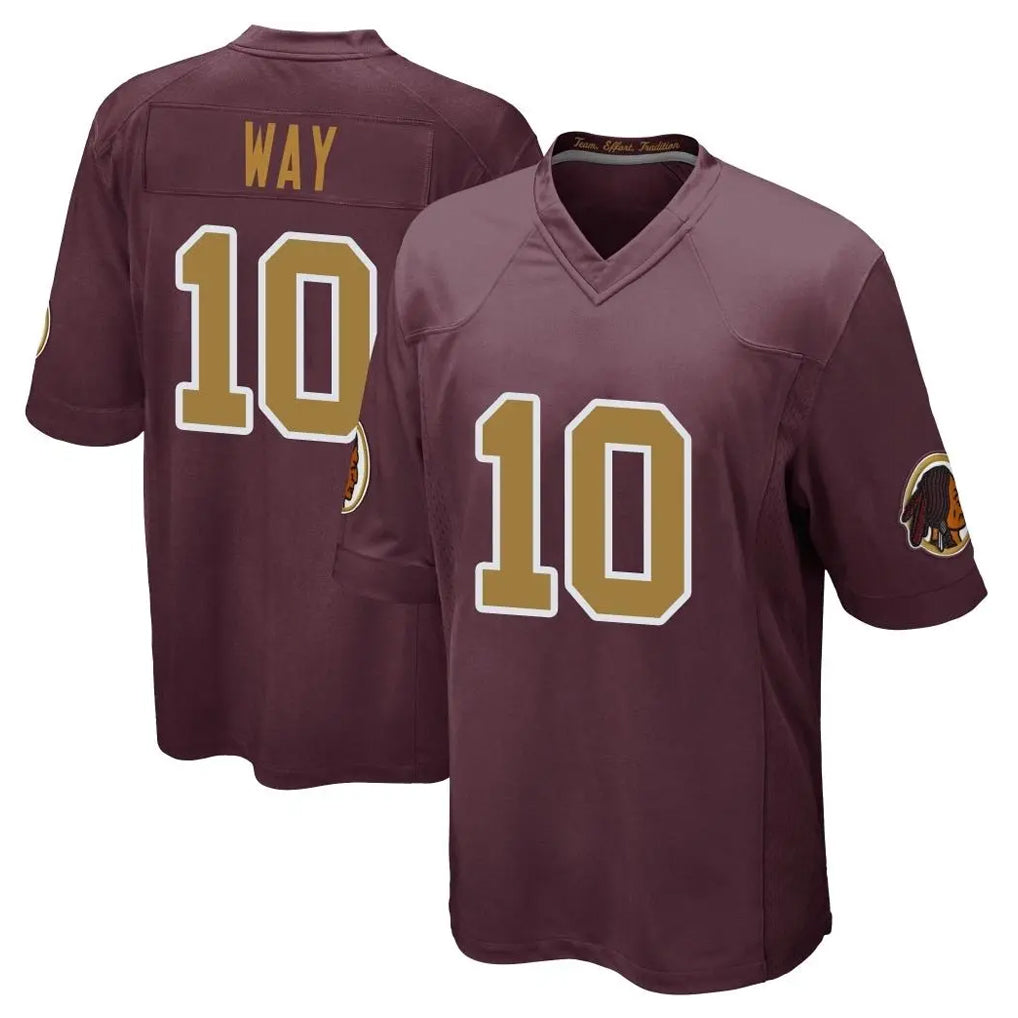 W.Commanders #10 Tress Way Player Burgundy Alternate Home Game Edoa Stitched Jerseys