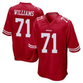 SF.49ers #71 Trent Williams Player Red Home Game Edoa Stitched Jerseys