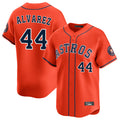 H.Astros #44 Yordan Alvarez Player Orange Home Limited Edoa Stitched Jerseys