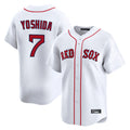 B.Red Sox #7 Masataka Yoshida Player White Limited Home Game Edoa Stitched Jerseys