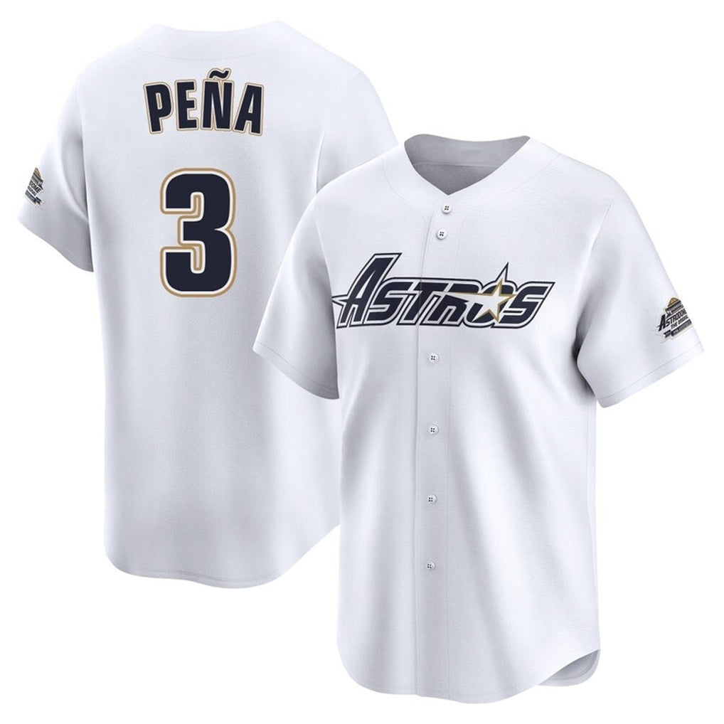 H.Astros #3 Jeremy Pe?a Player White Throwback Cooperstown Collection Limited Edoa Stitched Jerseys