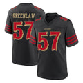 SF.49ers #57 Dre Greenlaw Player Black Rivalries Collection Home Game Edoa Stitched Jerseys