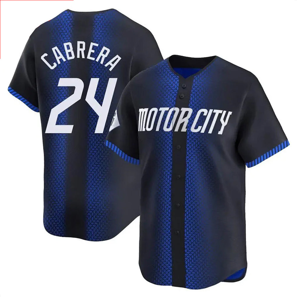 D.Tigers #24 Miguel Cabrera Player Navy City Connect Home Limited Edoa Stitched Jerseys