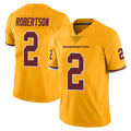 W.Commanders #2 Amik Robertson Player Gold Limited Color Rush Home Game Edoa Stitched Jerseys