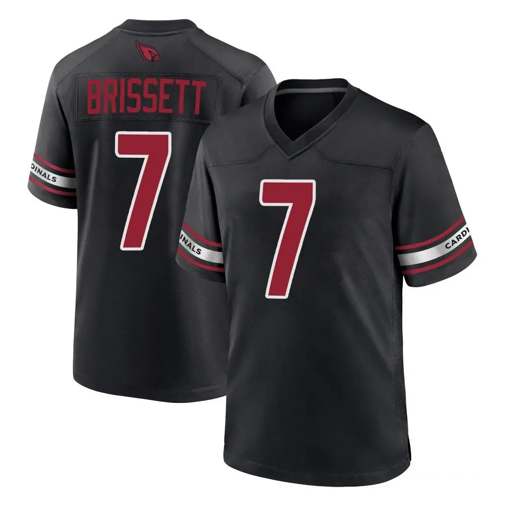 A.Cardinals #7 Jacoby Brissett Player Black Alternate Game Edoa Stitched Jerseys