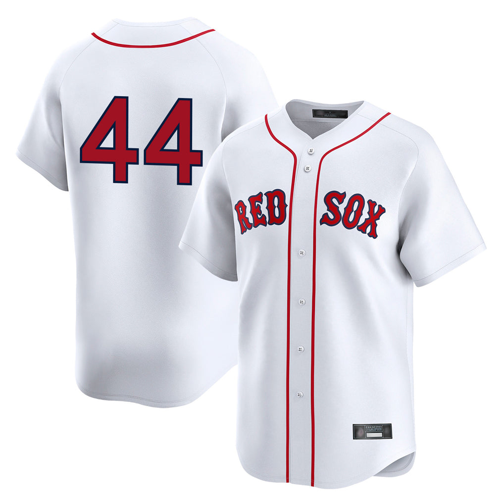 B.Red Sox #44 Aroldis Chapman Player White Limited Home Game Edoa Stitched Jerseys