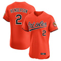 B.Orioles #2 Gunnar Henderson Player Orange Limited Elite Home Game Edoa Stitched Jerseys