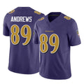 B.Ravens #89 Mark Andrews Player Purple Vapor F.U.S.E. Limited Game Edoa Stitched Jerseys