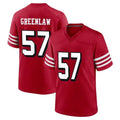 SF.49ers #57 Dre Greenlaw Player Red Limited Alternate Home Game Edoa Stitched Jerseys