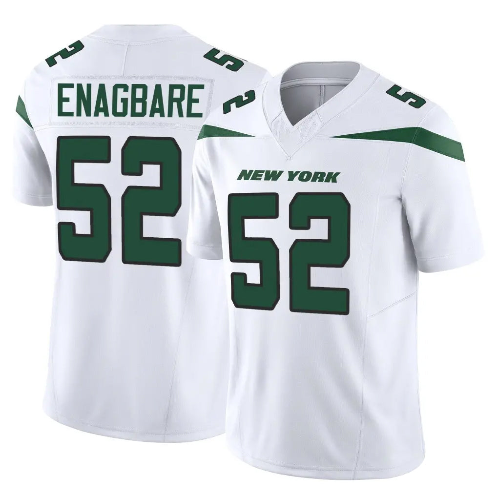 NY.Jets #52 Kingsley Enagbare Player White Limited Vapor F.U.S.E. Home Game Edoa Stitched Jerseys