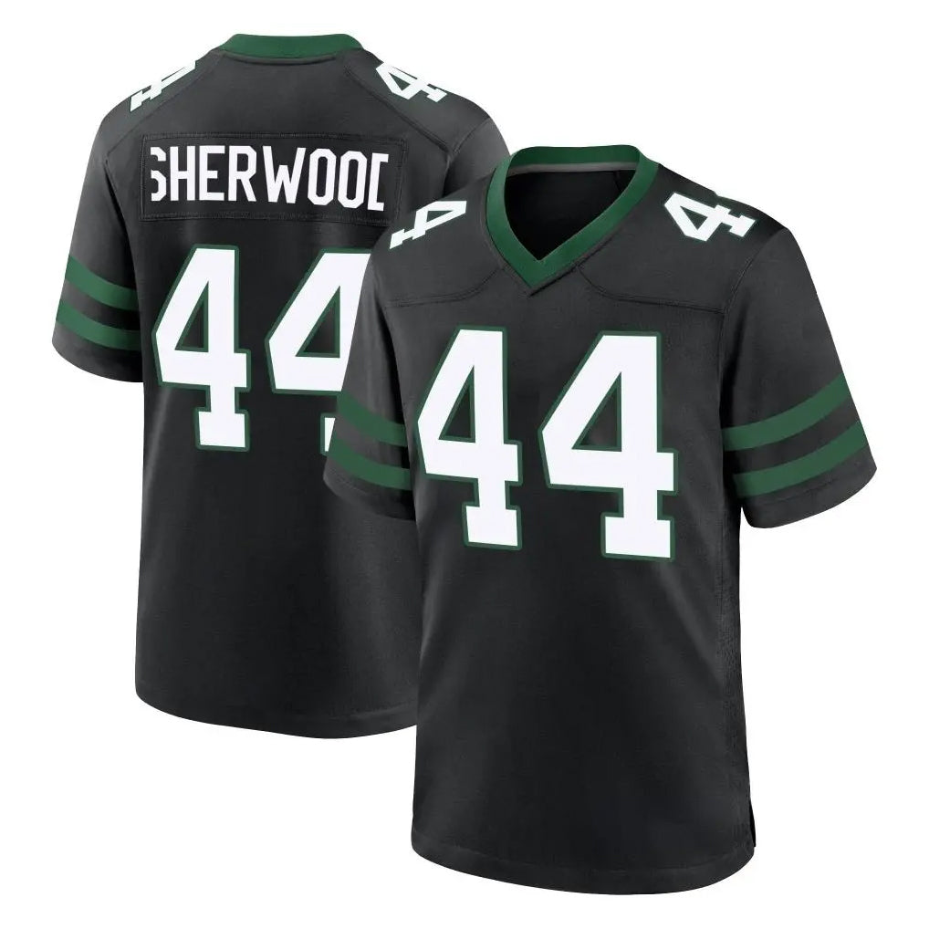 NY.Jets #44 Jamien Sherwood Player Black Legacy Home Game Edoa Stitched Jerseys