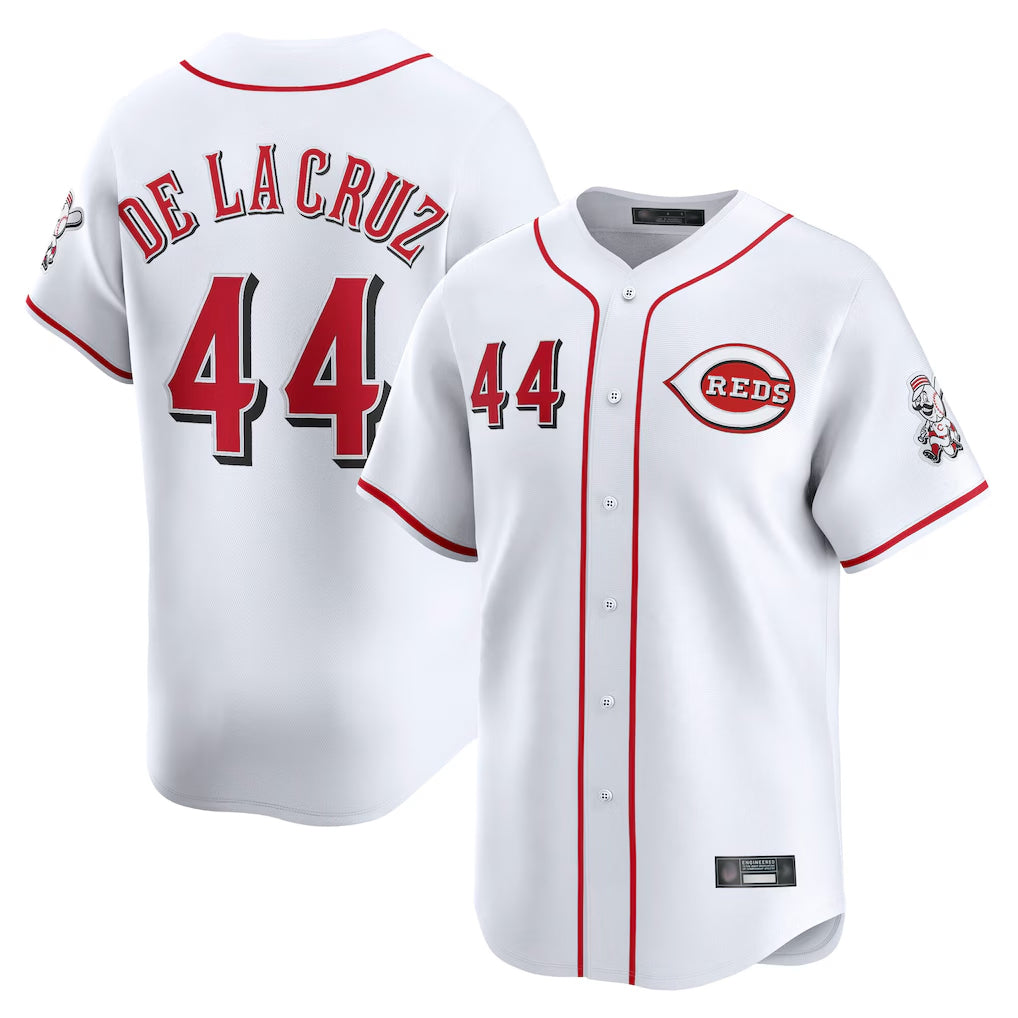 C.Reds #44 Elly De La Cruz Player White Home Limited Edoa Stitched Jerseys